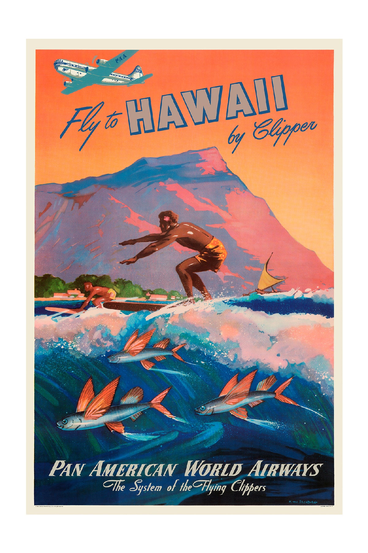 Hawaii, Pan American, 1940s. [Flying Clippers] – Stick No Bills