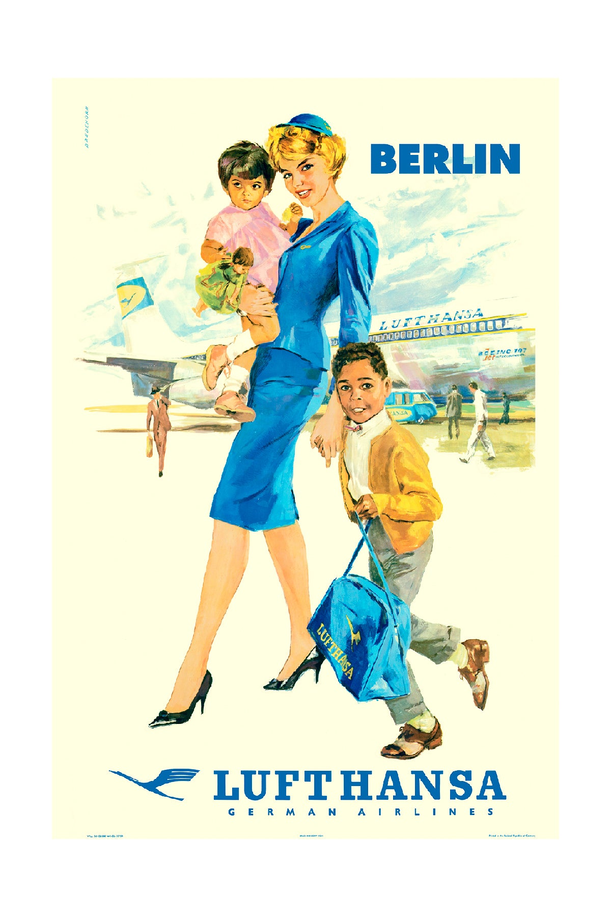 Lufthansa, Berlin, 1960s [Hostess on the Runway].