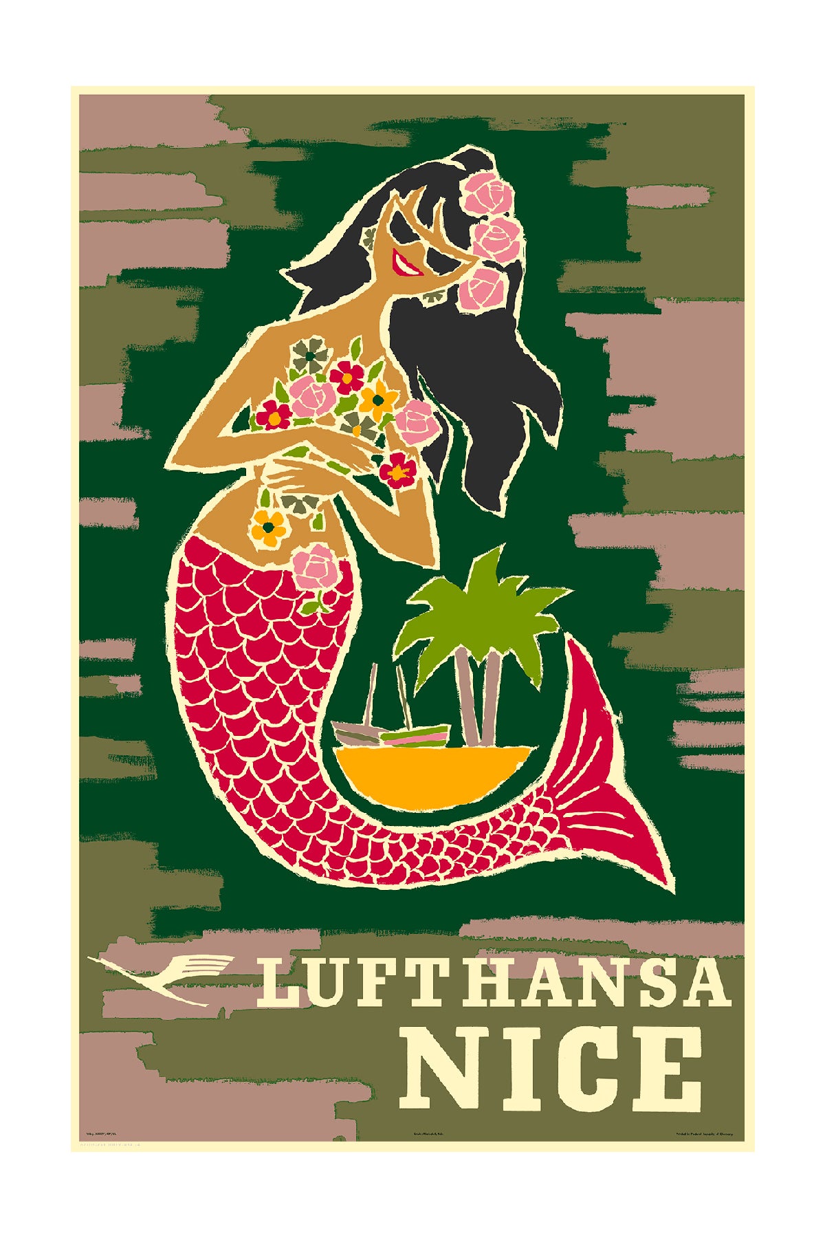 Lufthansa, Nice, 1960s [Mermaid - Pink].