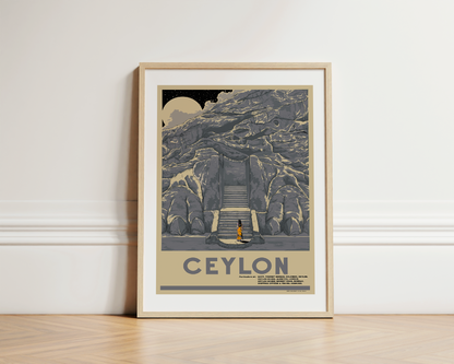 Disna, Sigiriya Moonset, Ceylon, 1930s.