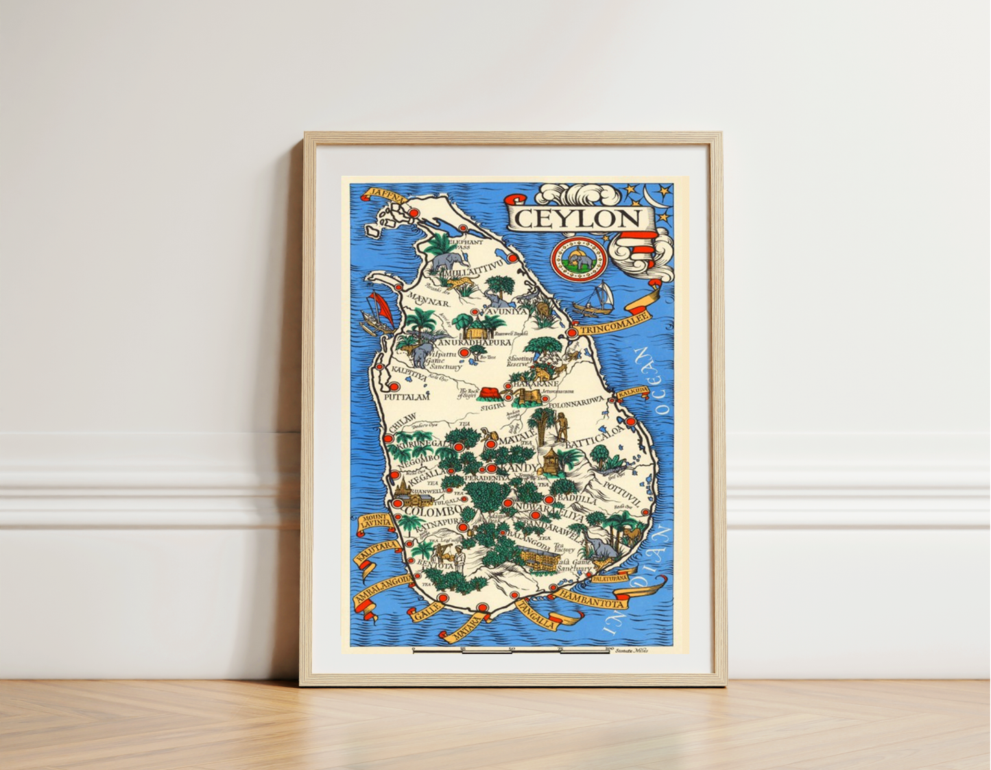 Ceylon Tea Map. [A Great Industry - Where Our Tea Comes From, 1937]