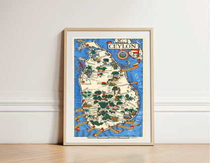 Ceylon Tea Map. [A Great Industry - Where Our Tea Comes From, 1937]