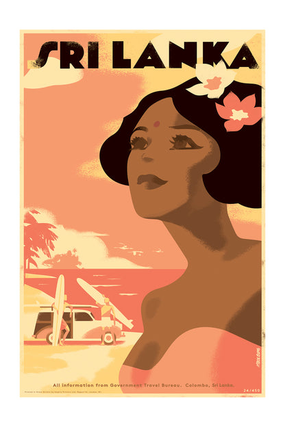 Sri Lanka, (Just After Sunset), Surfing at Taprobane Island, Weligama.