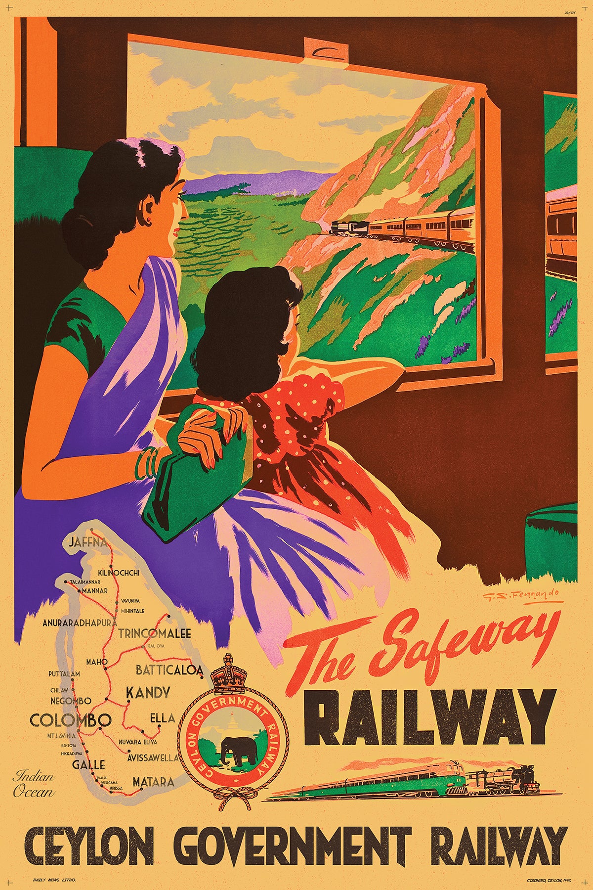 The Safeway Railway, Colombo Fort to Kandy, Ella and Badulla Via the Podi Manike, 1948.
