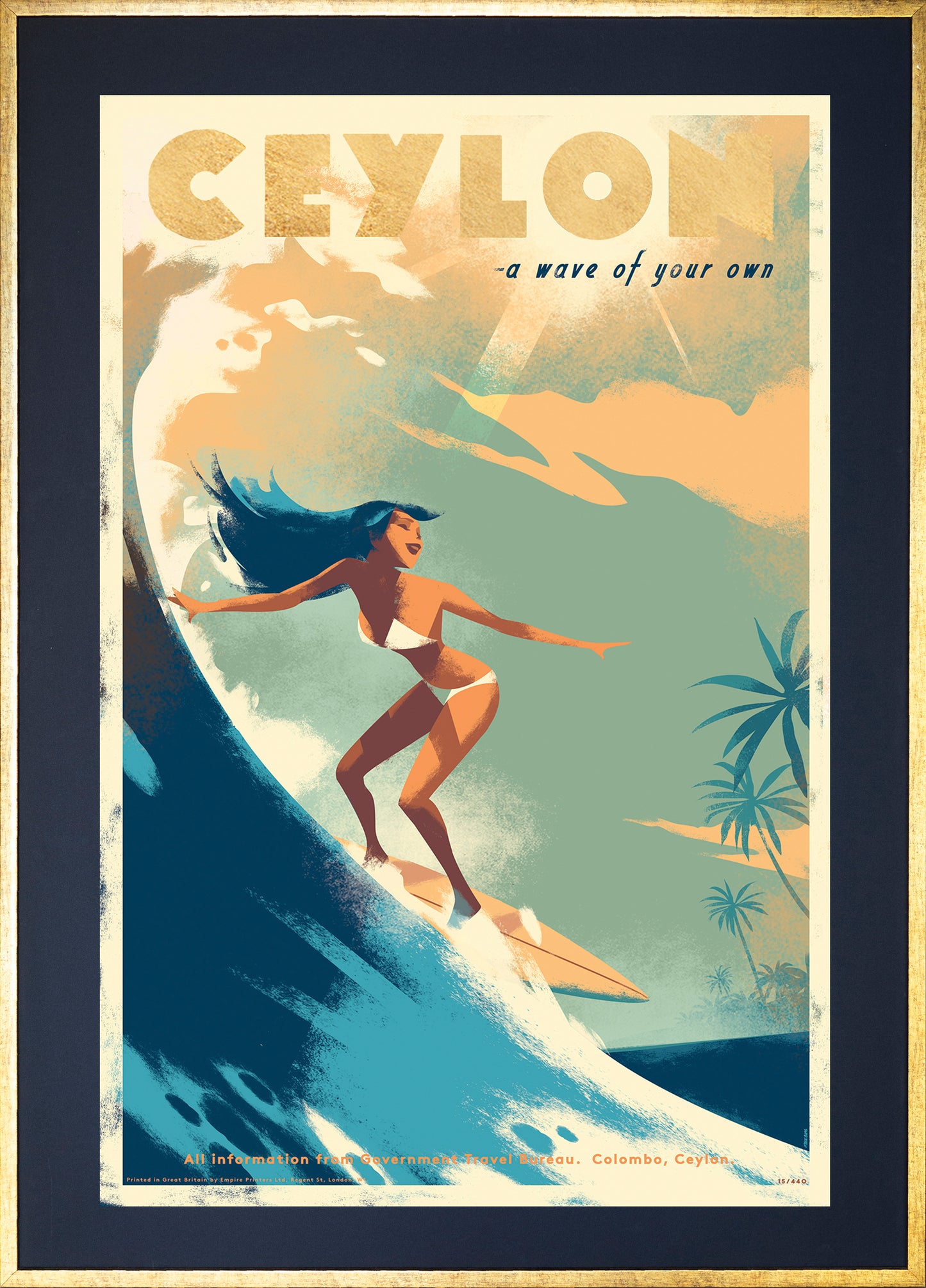 Ceylon "A Wave of Your Own", Talpe Beach 1970s.