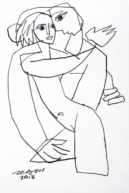 Lovers (White Illustration), 1990s.