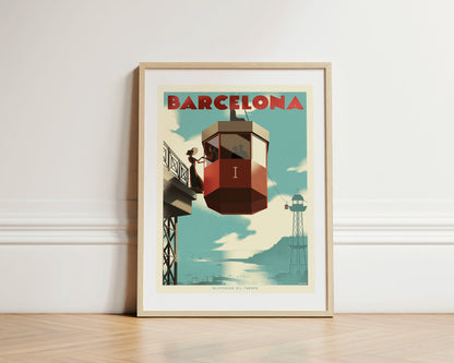 El Primer Paseo, Teleférico del Puerto a Montjuic, Barcelona.