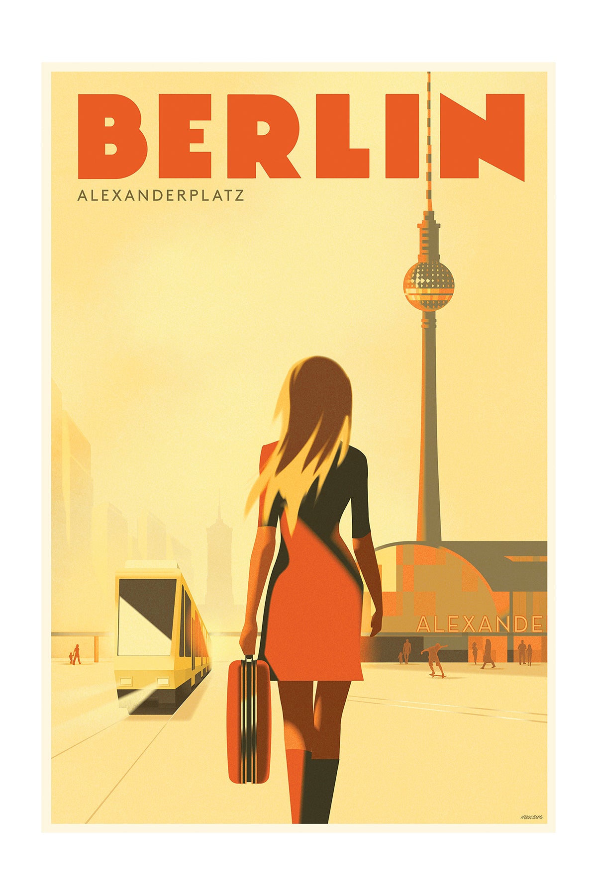 Alexa in Alexanderplatz, Berlin, Germany. [S-Bahn & TV Tower