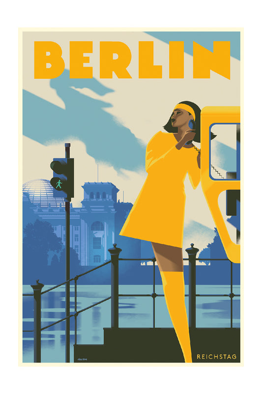 Berlin Calling, Telefonzelle, Reichstag, Berlin, Germany.