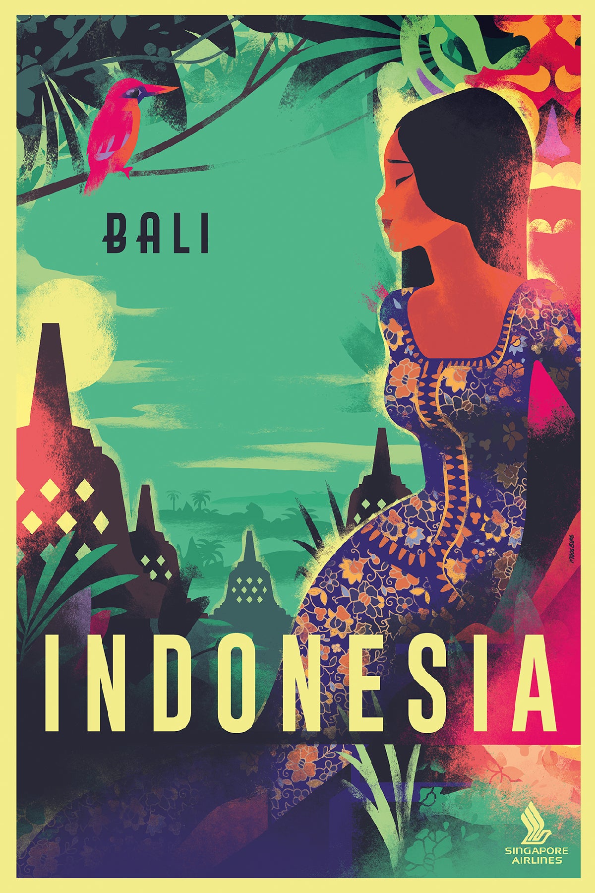 Indonesia, Bali, Singapore Airlines.