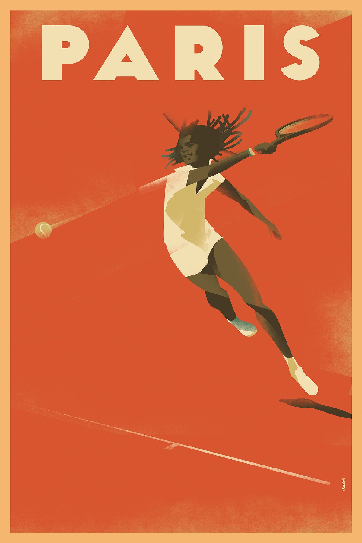 Paris, Roland Garros, 1983 [Yannick Noah, Tennis Game, Racquet