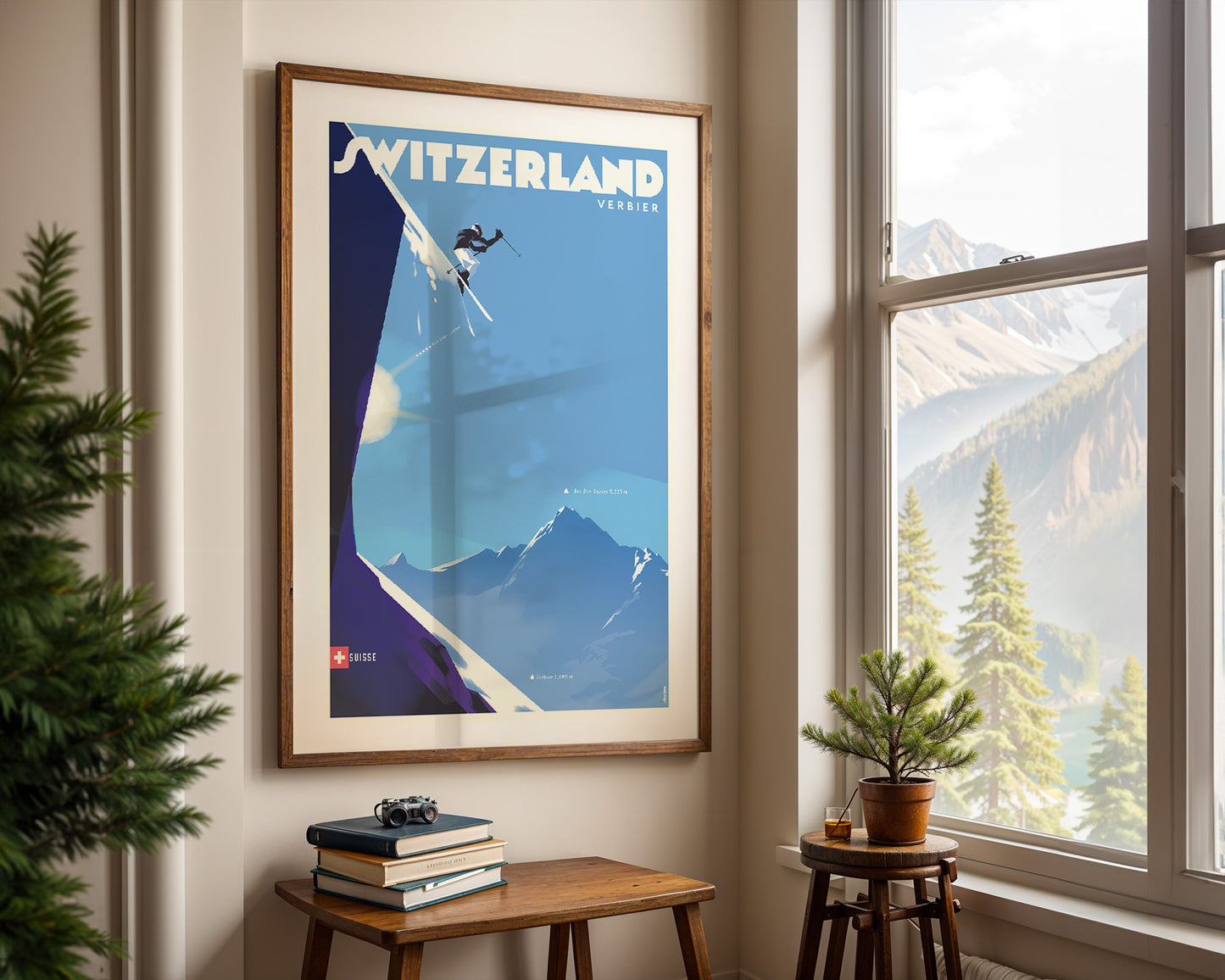 Ski Jumping, Verbier, Switzerland.