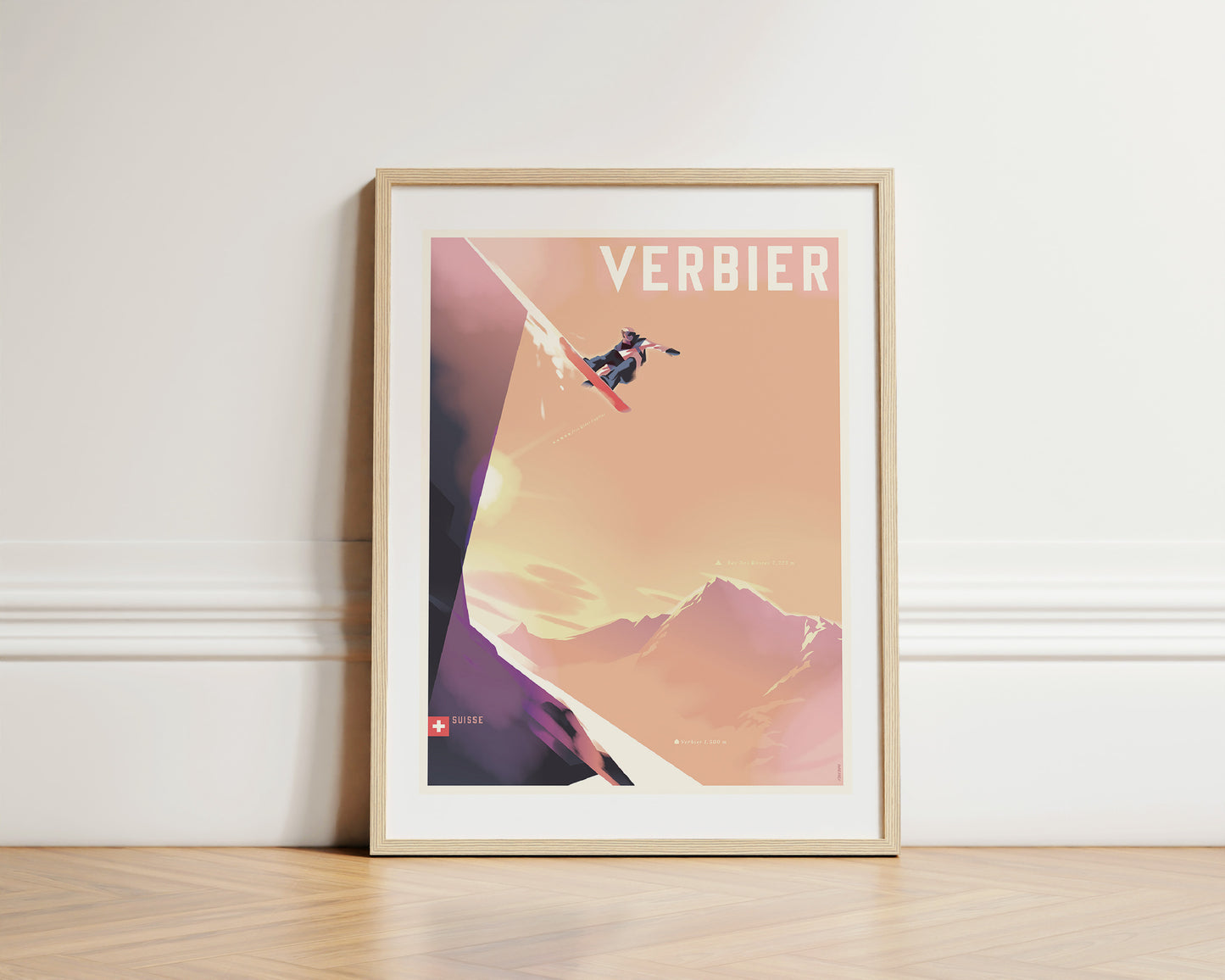 Verbier, Switzerland. [Snowboarding].