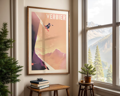 Verbier, Switzerland. [Snowboarding].