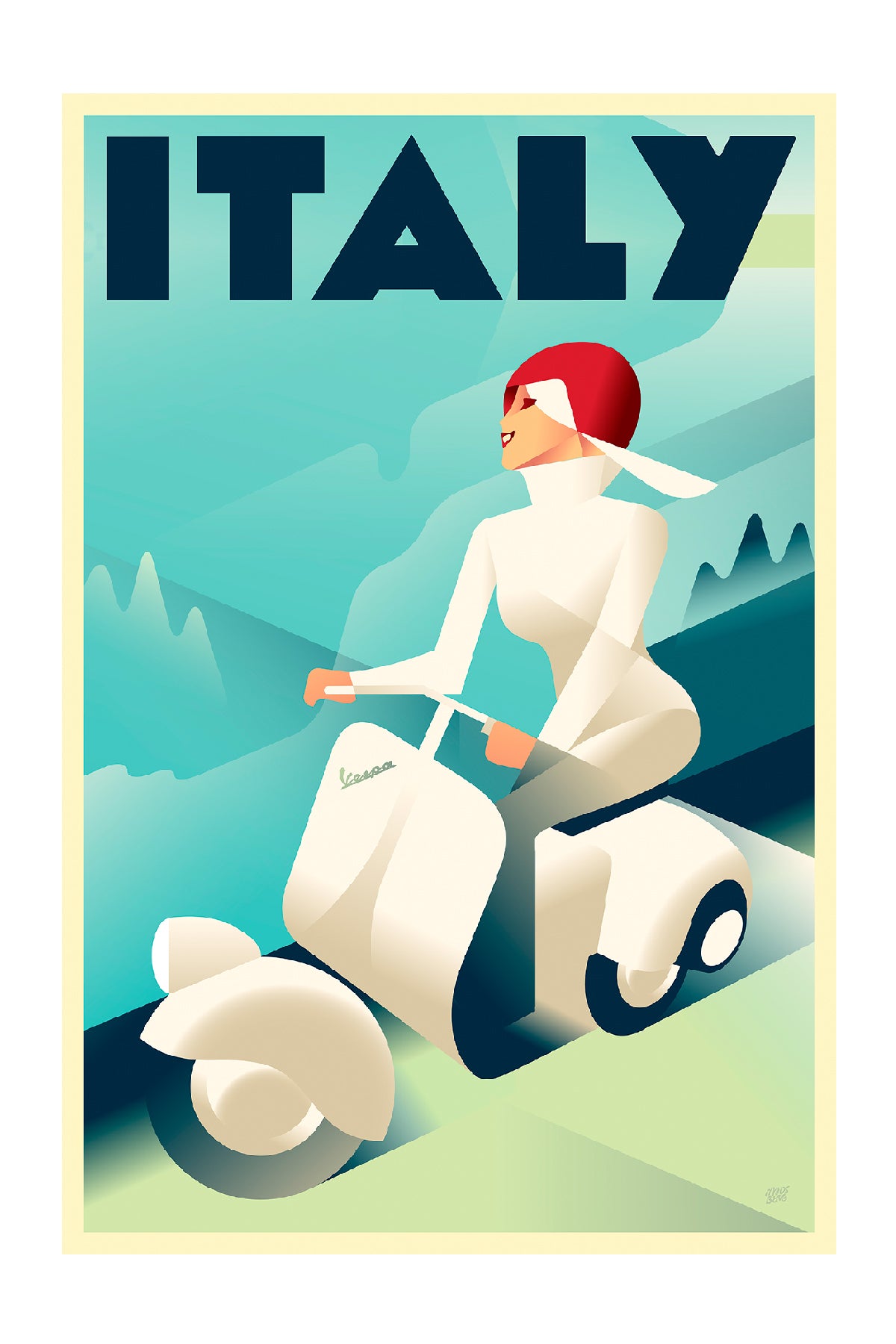 Scooter Rider, Italy. [Vespa]