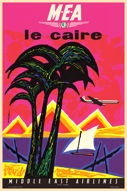 M.E.A. Le Caire, Middle East Airlines, 1960s.