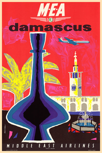 M.E.A. Damascus, Middle East Airlines, 1960s.