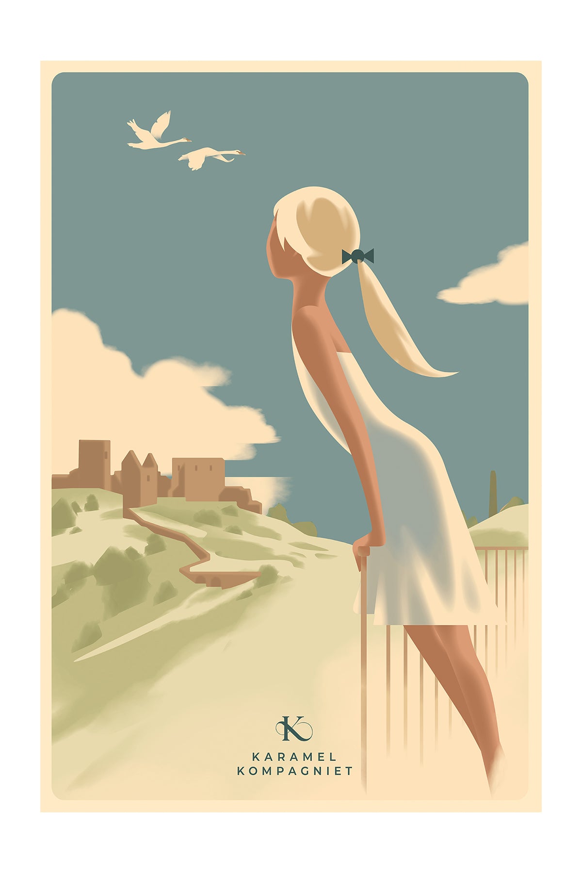 The Hammershus Girl, Karamel Kompagniet, Bornholm, Denmark.