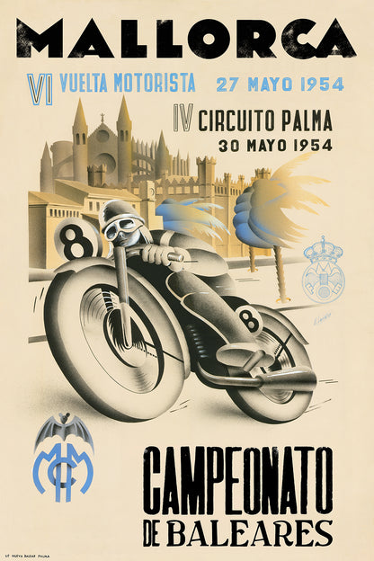 VI Vuelta Motorista a Mallorca, IV Circuito Palma, 1954.
