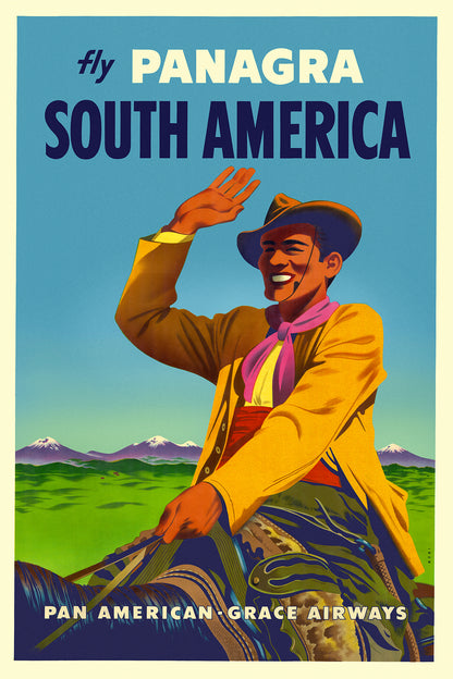 South America, Fly Panagra, Pan American - Grace Airways, c.1955.