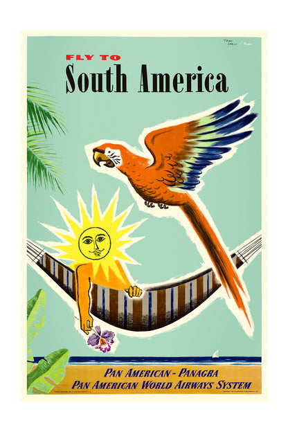 Fly to South America, Pan American - Panagra, 1952.