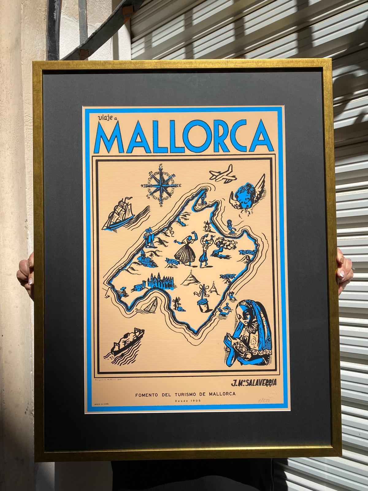 Viaje a Mallorca Map, 1928 (Blue).