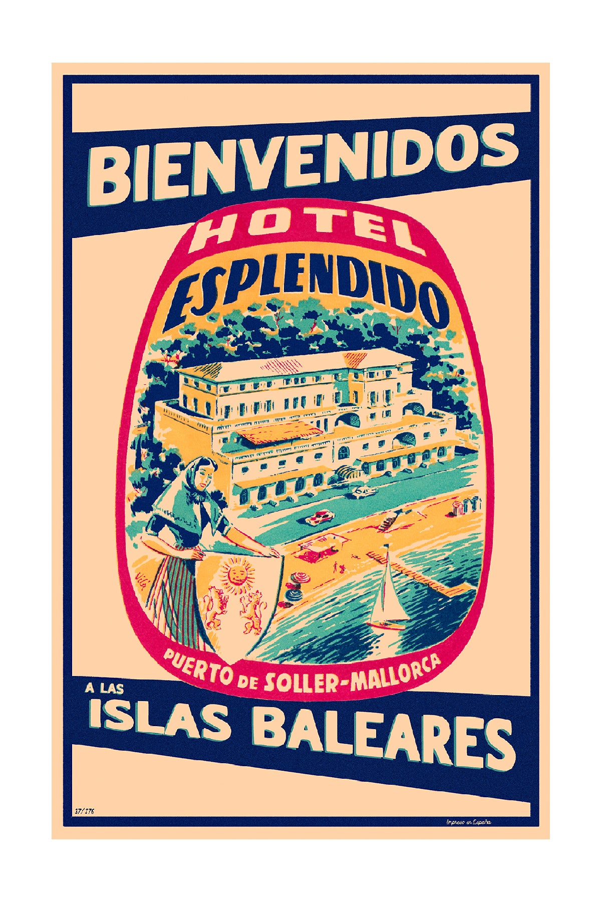 Bienvenidos a las Islas Baleares, Hotel Espléndido, Puerto de Sóller, Mallorca.