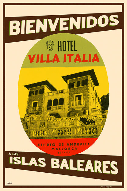 Hotel Villa Italia, Puerto de Andratx, Mallorca, 1960s.