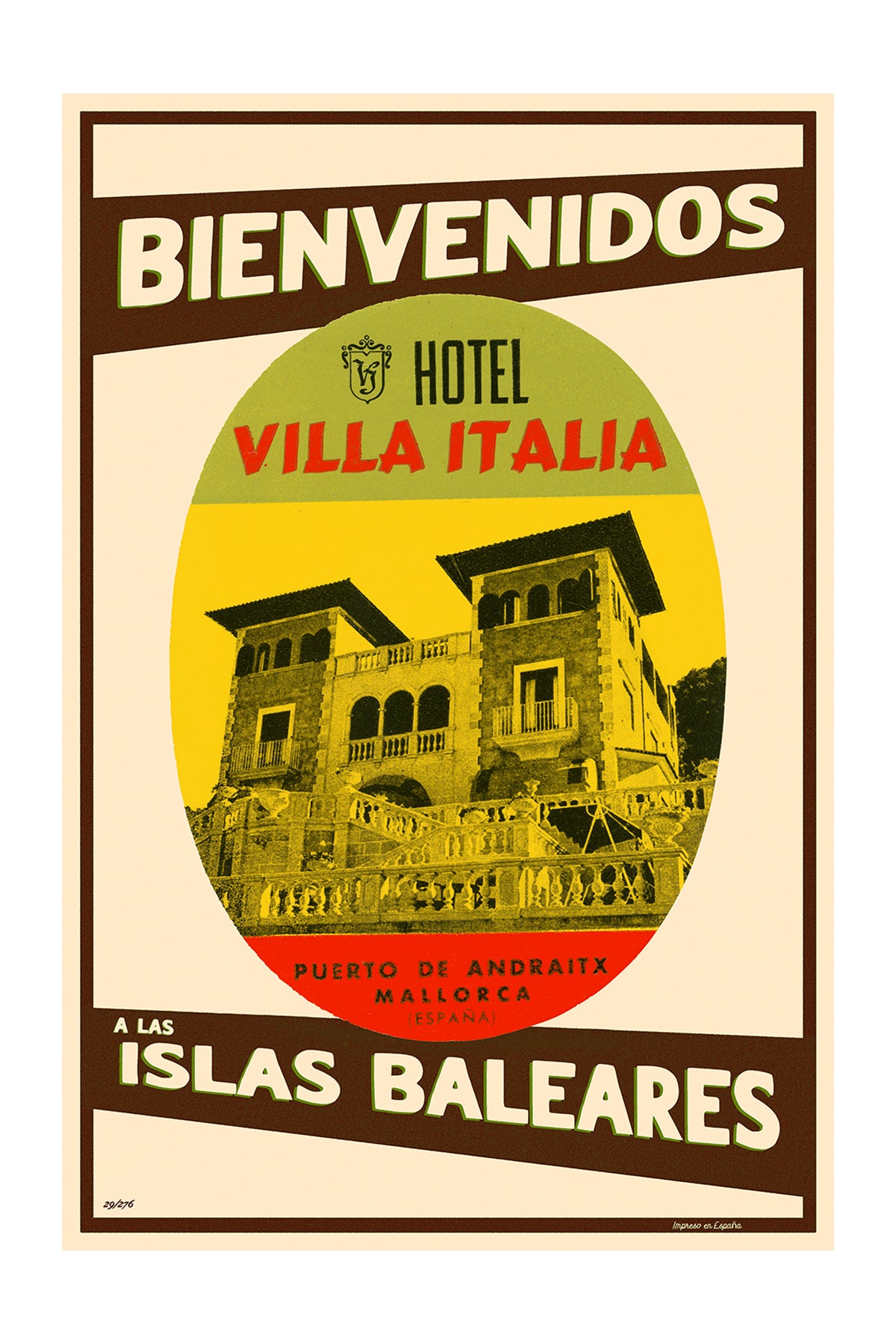 Hotel Villa Italia, Puerto de Andratx, Mallorca, 1960s.