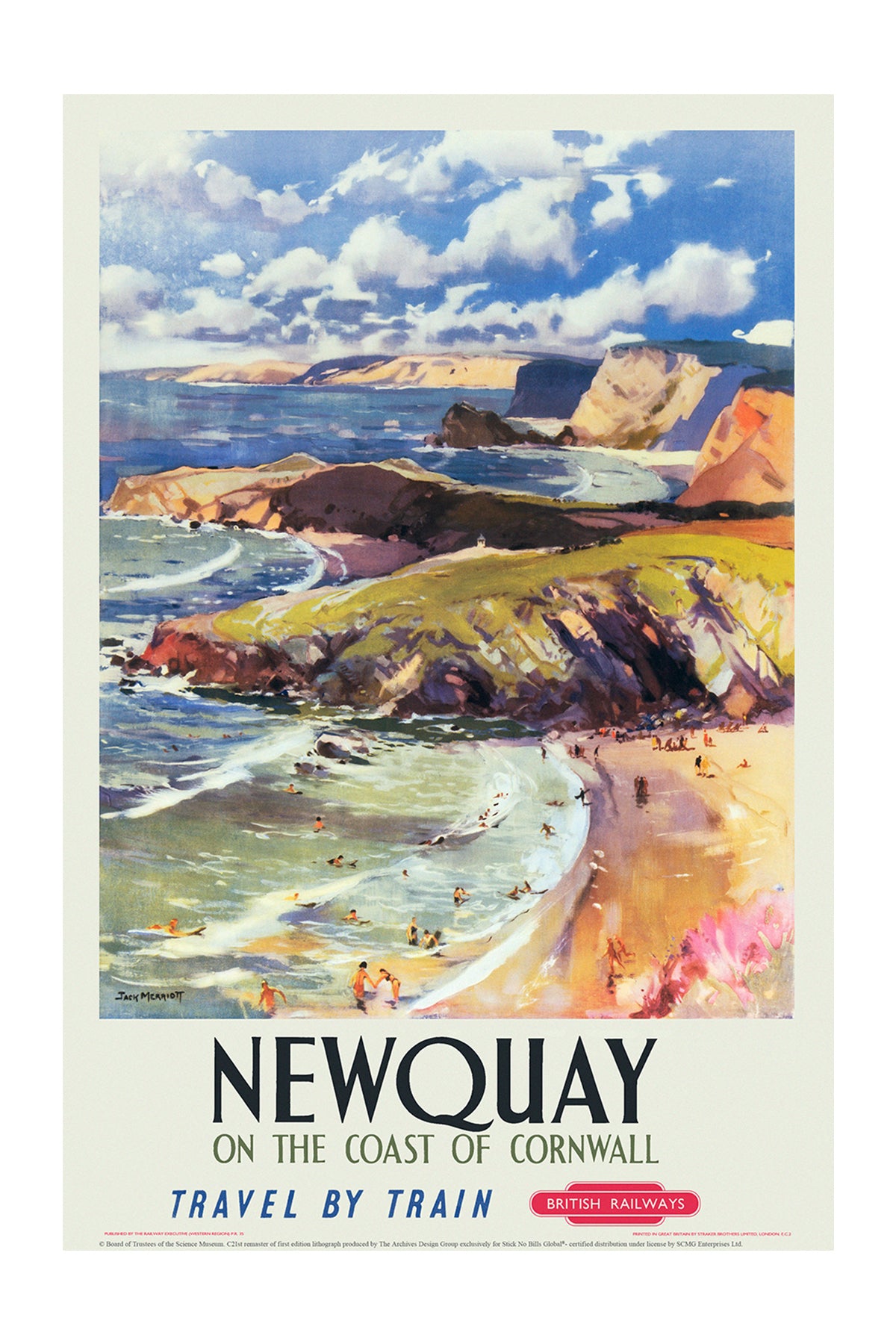Newquay, on the Coast of Cornwall, 1950. [British Railway]