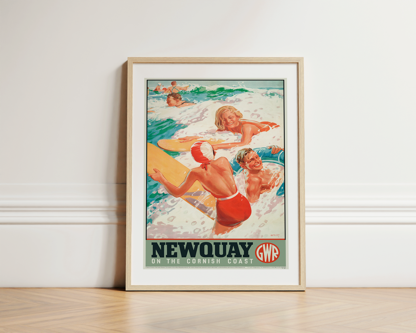 Newquay, on the Cornish Coast, 1937. [Surfers] [GWR]