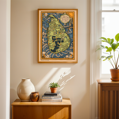 Map of Ceylon showing her Tea Industry, 1934. [Mini Map]