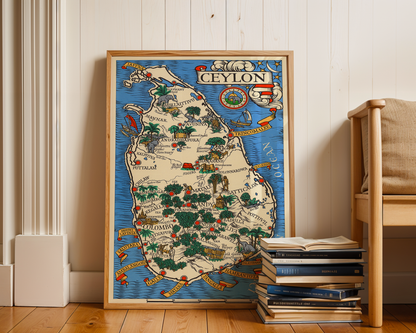 Ceylon Tea Map. [A Great Industry - Where Our Tea Comes From, 1937]