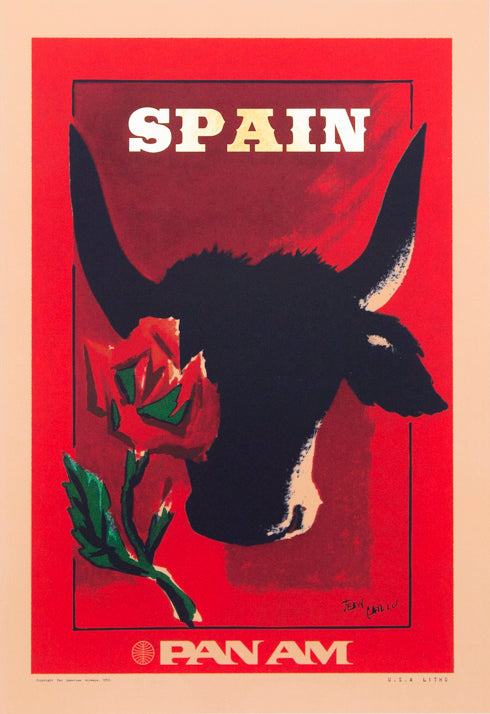 Spain, Pan Am, 1950s [Ode to the Toro] [Pink]