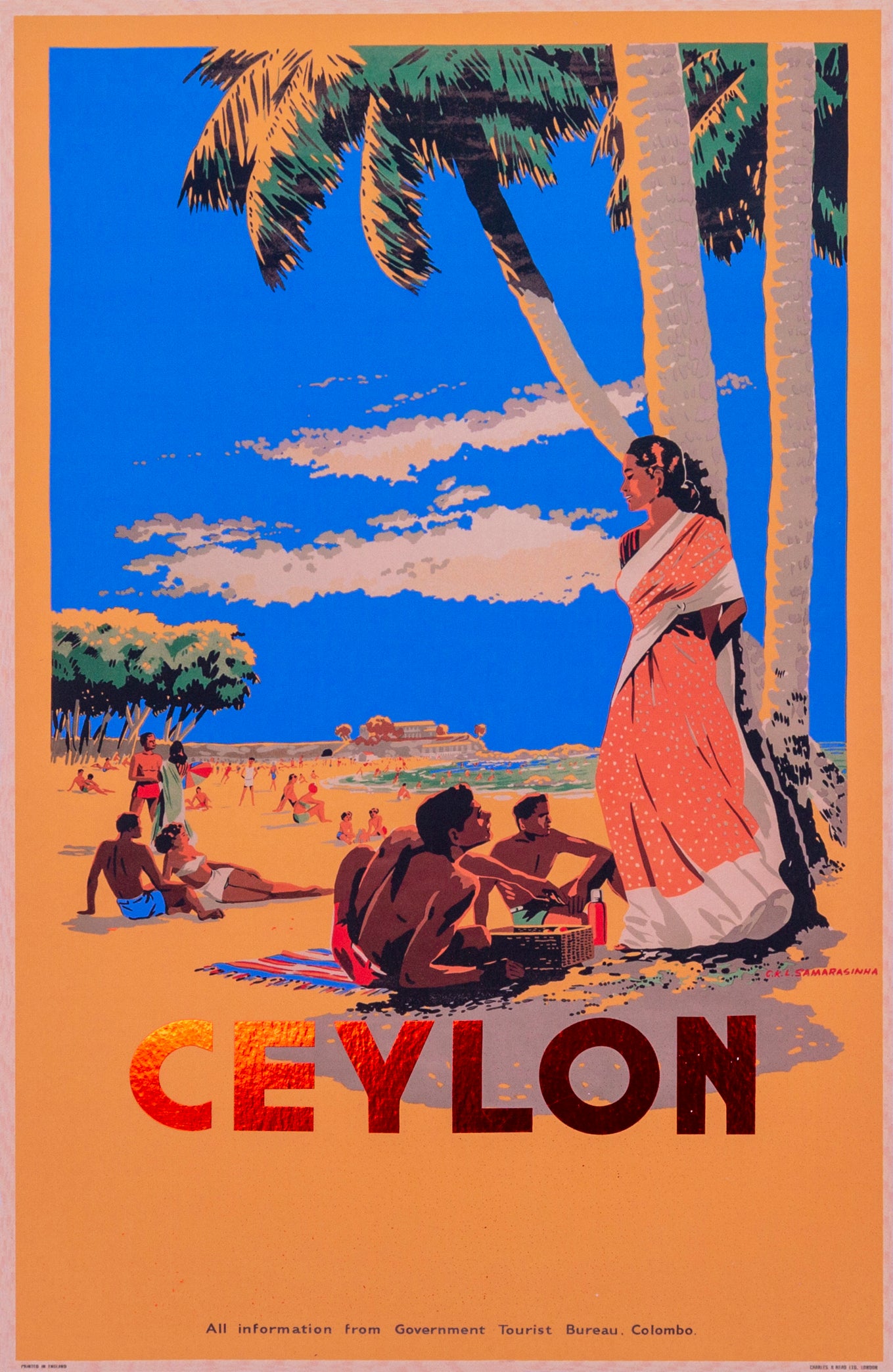 Mount Lavinia Beach, Ceylon, 1948.