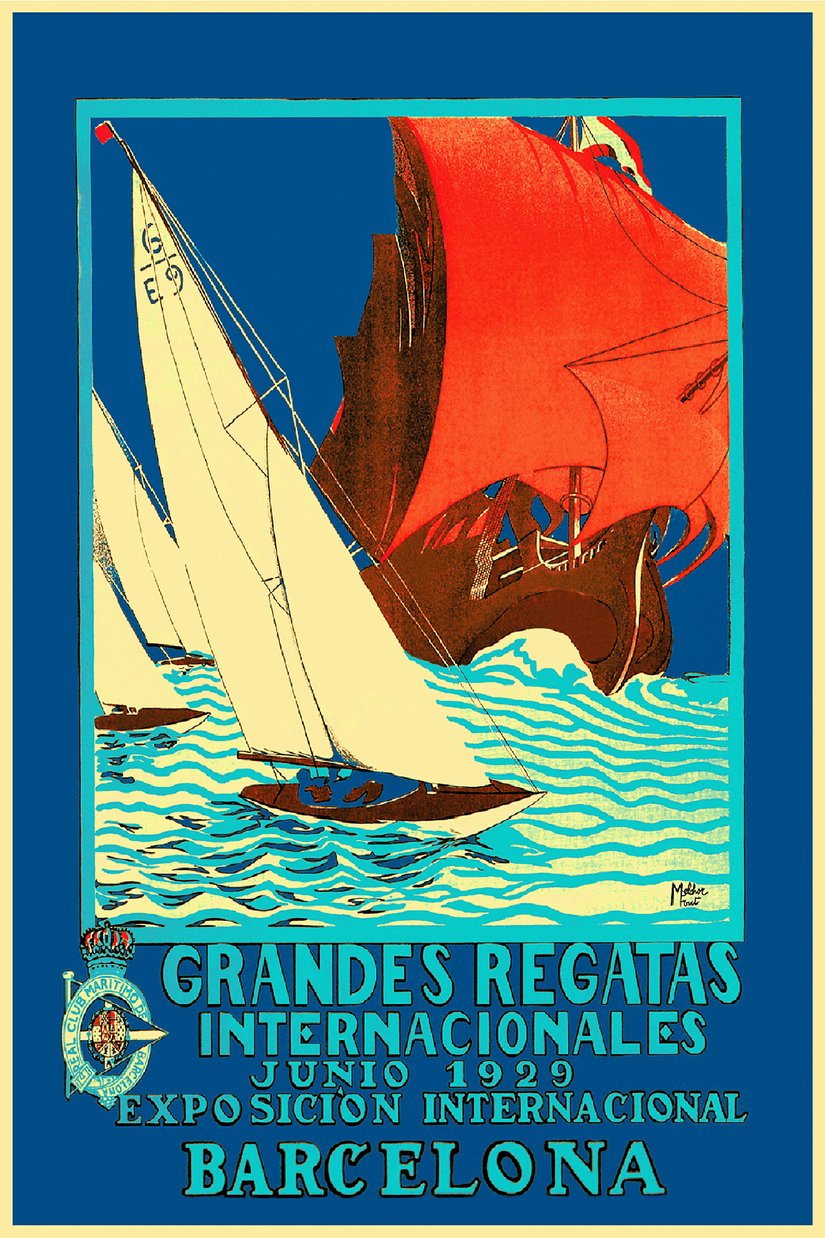 Grandes Regatas Internacionales, Barcelona, 1929.