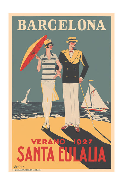 Lovers on the Beach, Santa Eulalia, Barcelona, 1927.