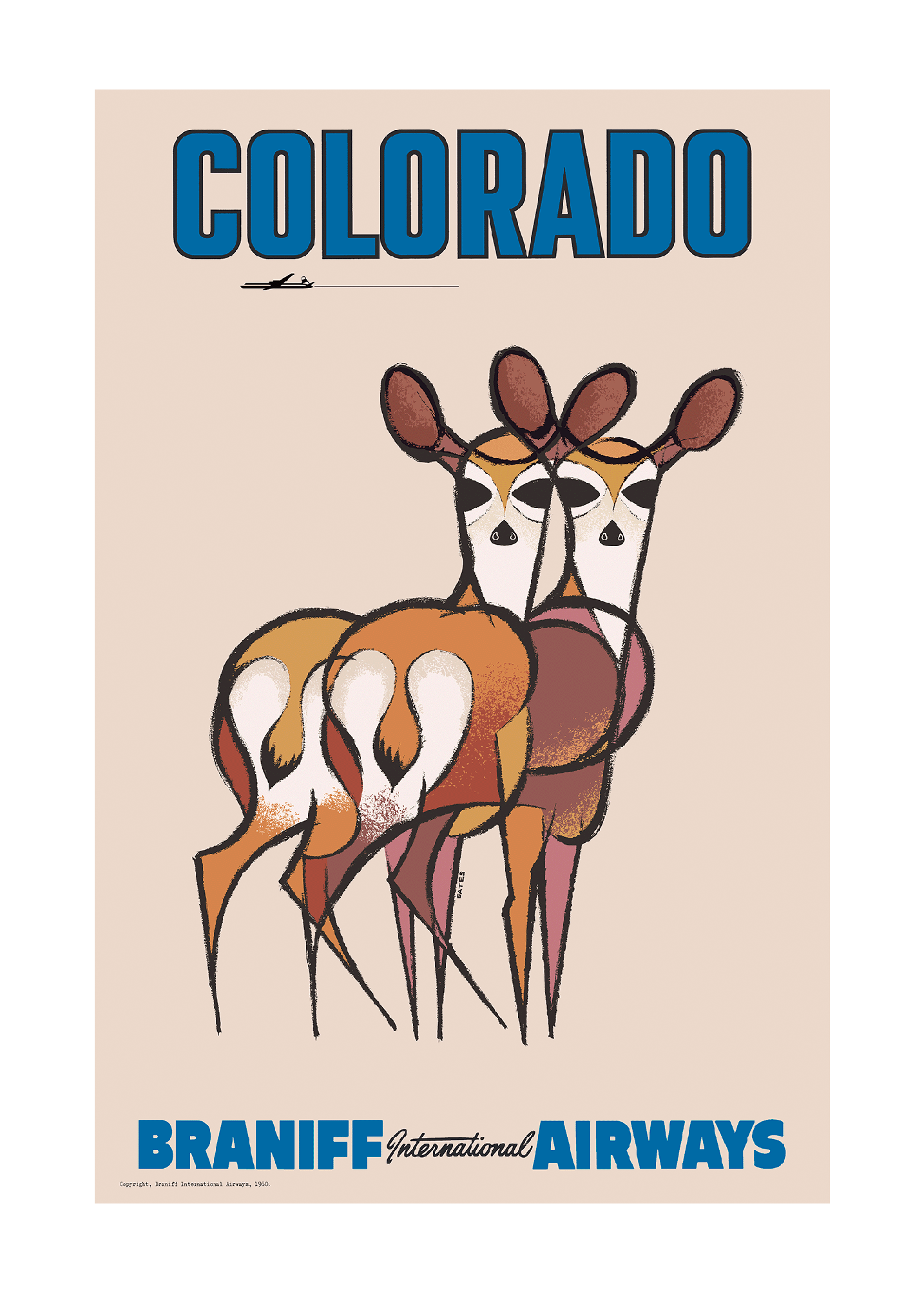 Colorado, Braniff International Airways, 1960s [Deer]