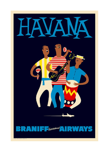 Havana, Braniff International Airways, 1950s [Musicians].
