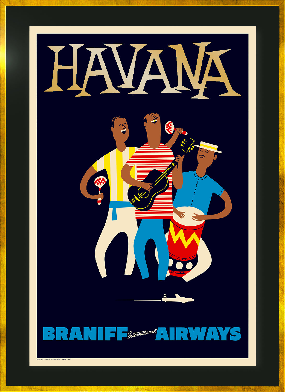 Havana, Braniff International Airways, 1950s [Musicians].