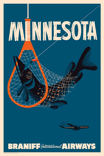 Minnesota, Braniff International Airways, 1960s [Fish in the net Minnesota, Braniff International Airways, 1960s [Fish in the net