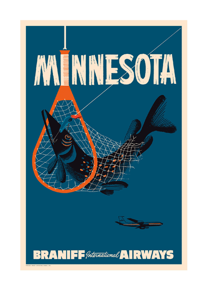 Minnesota, Braniff International Airways, 1960s [Fish in the net ].