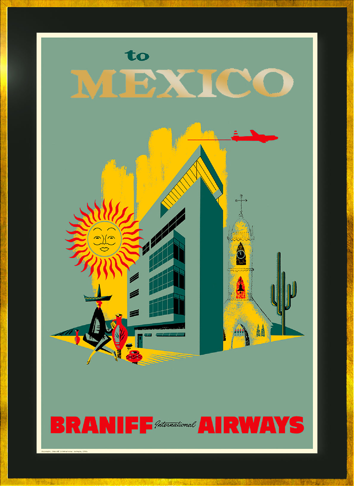 To Mexico City, Braniff International Airways, 1950s [City].