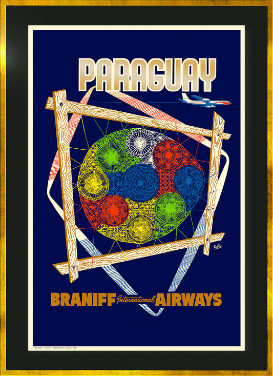 Paraguay, Braniff International Airways, 1960s [Ñandutí, Spiderweb Lace].