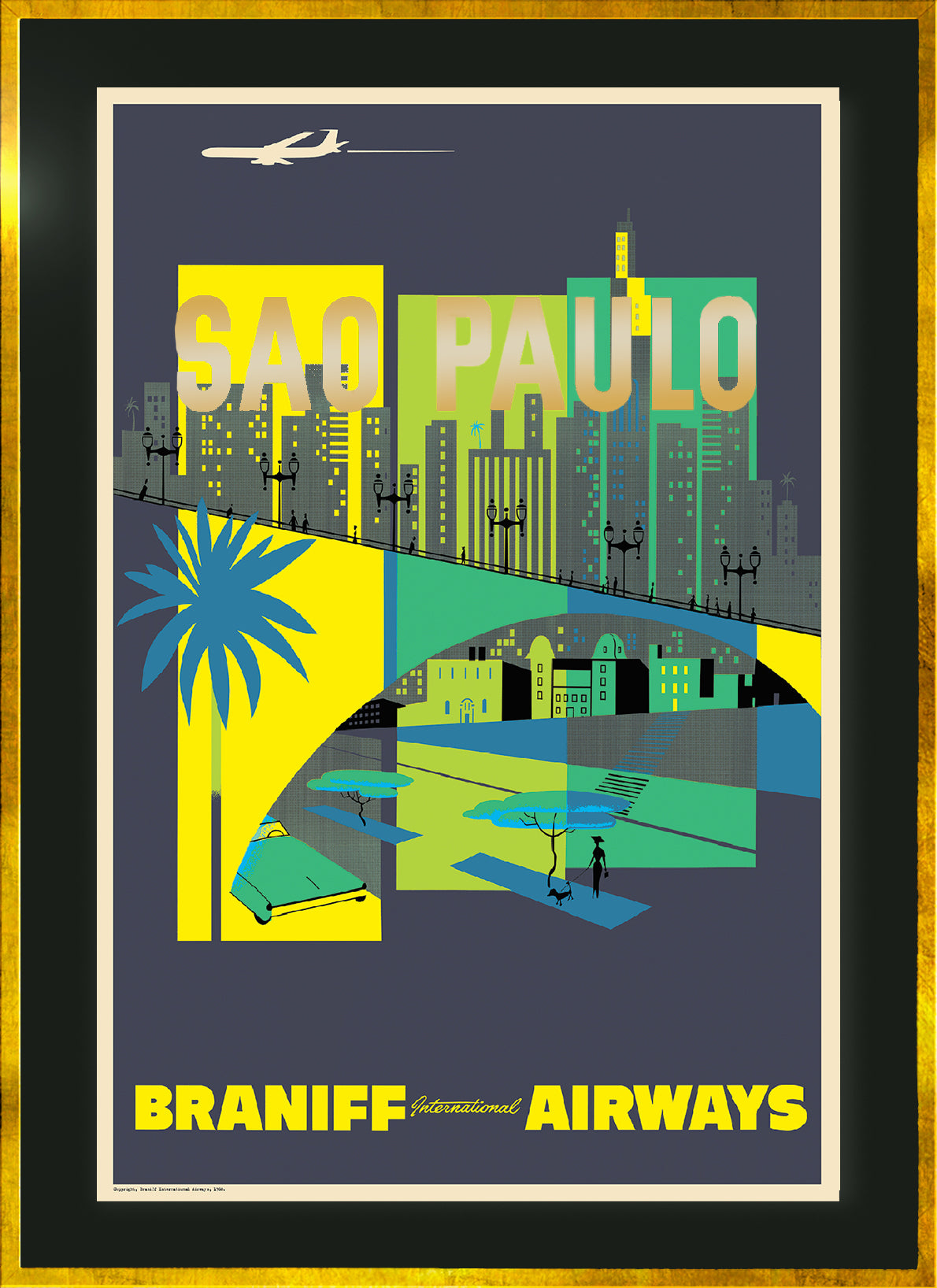 Sao Paolo, Braniff International Airways, 1960s [Viaduto do Cha] (Navy Grey).