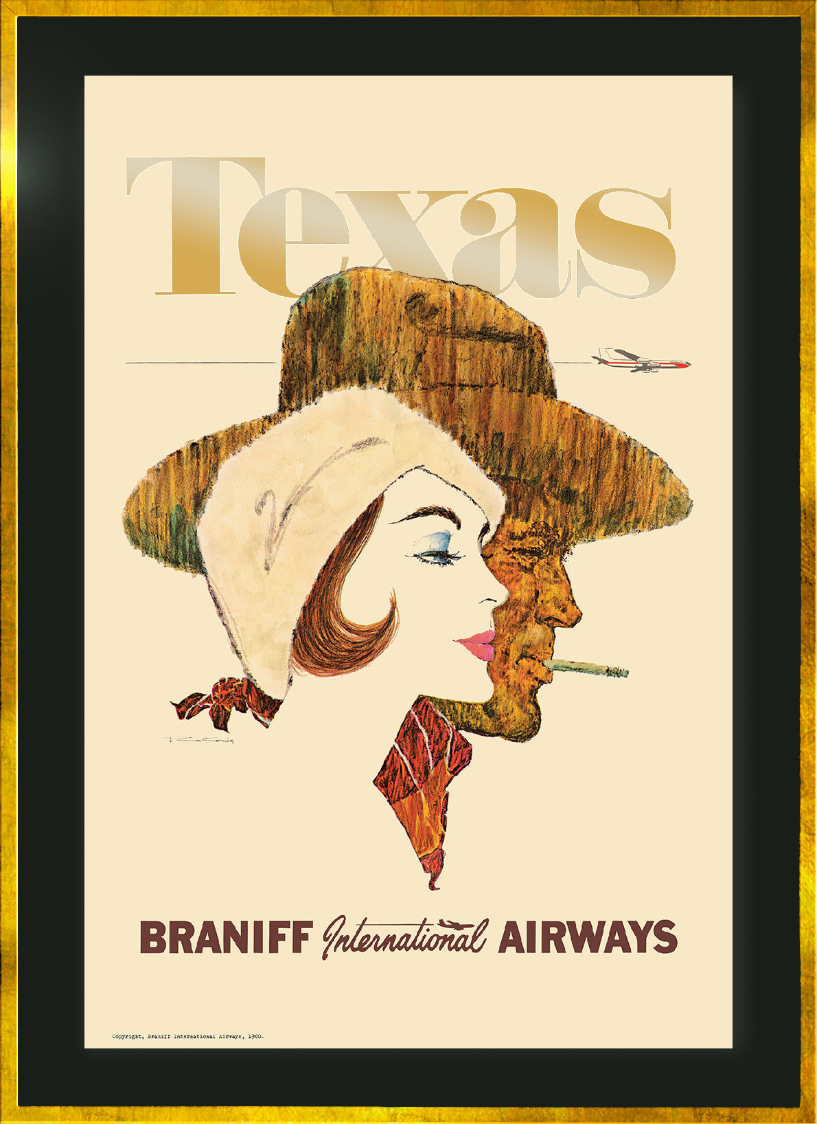 Texas, Braniff - United, 1960s [Couple].