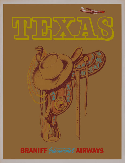 Texas, Braniff International Airways, 1960s [Saddle] [Sand].