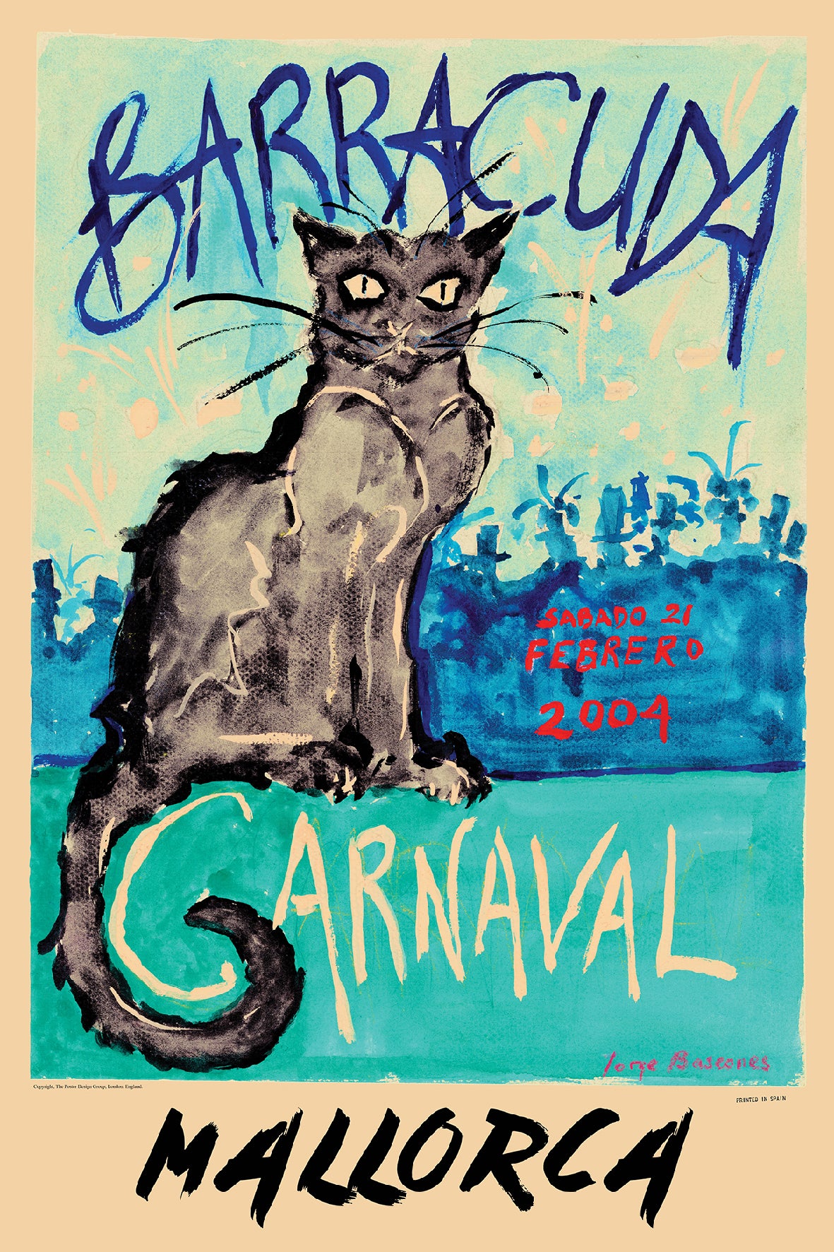 Barracuda, Chat Noir, Carnaval, Mallorca. [Light Blue]