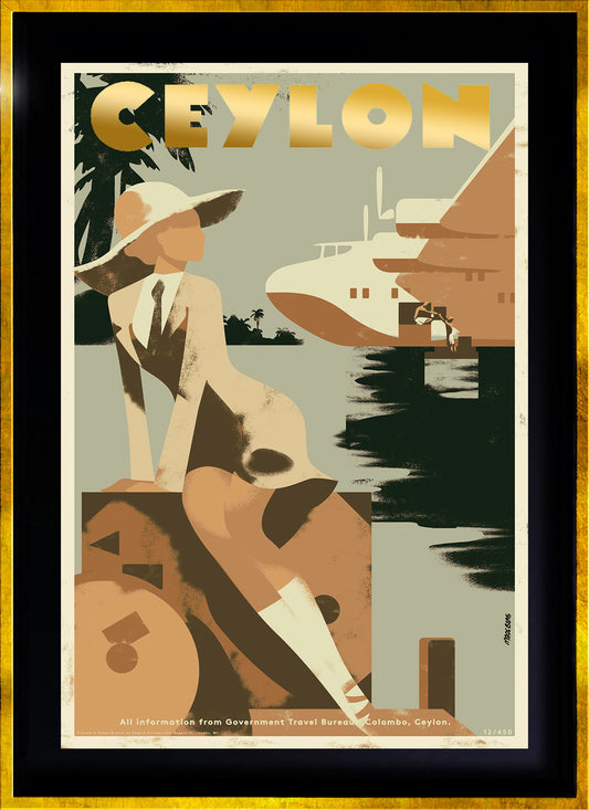Ceylon (Khaki) - Koggala Lake, Via The Clipper Trans Ocean Service Australia - Ceylon - Britain, 1940s.