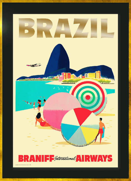 Brazil, Braniff International Airways, 1950s [Corcovado].